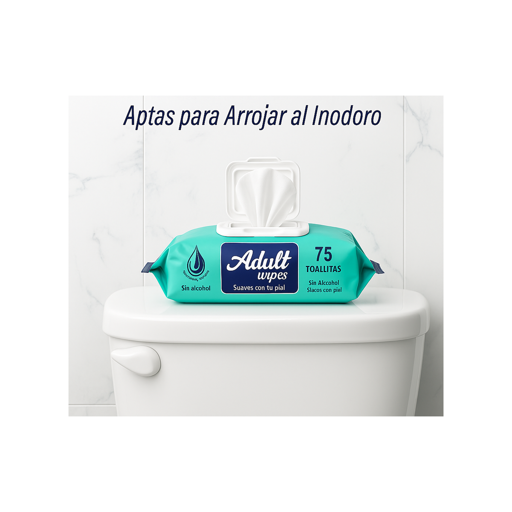 Toallitas Húmedas Adulto (Adult Wipes) Arrojables en inodoro
